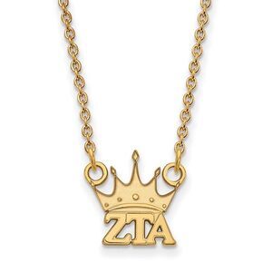 14K Plated Silver Zeta Tau Alpha XS (Tiny) Necklace